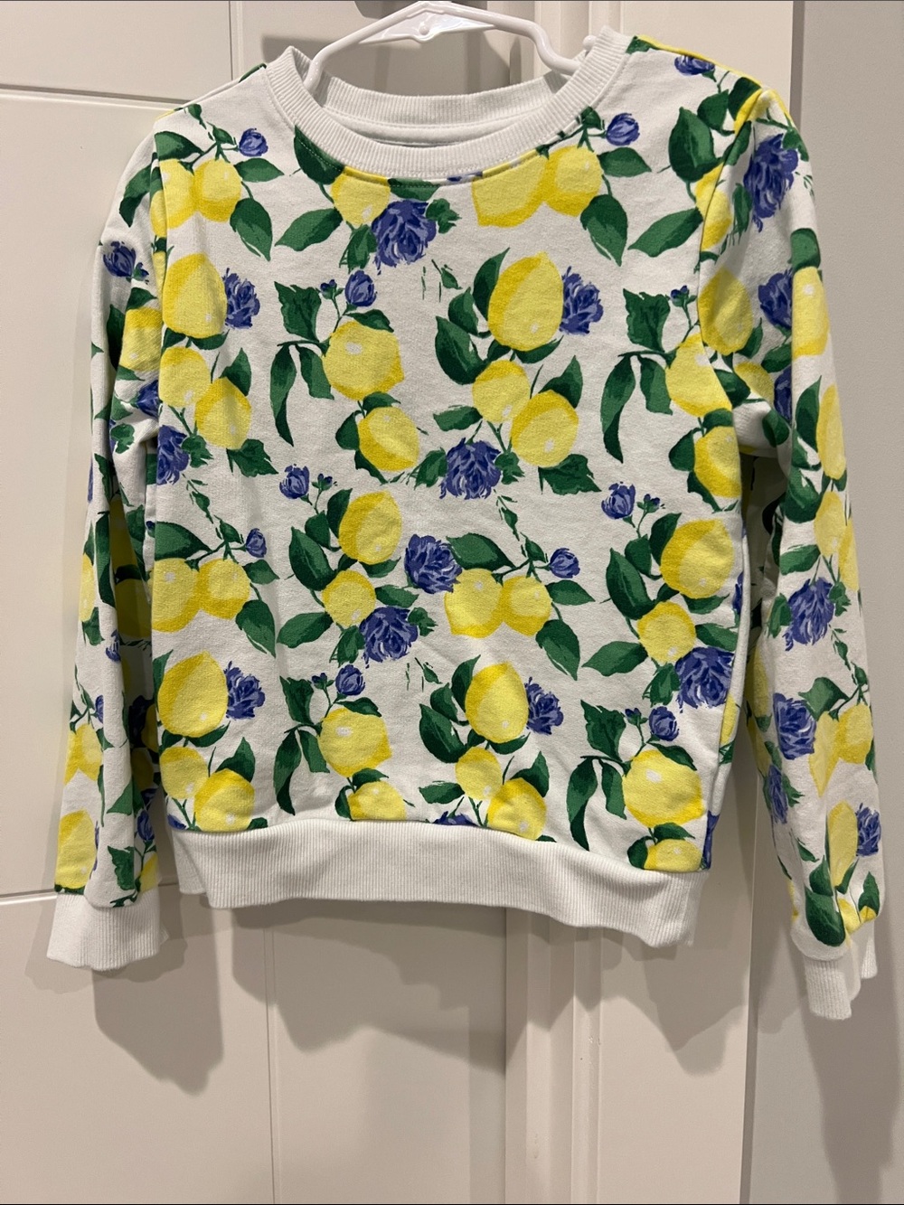 Janie & Jack The Resort Lemon Sweatshirt, size 6